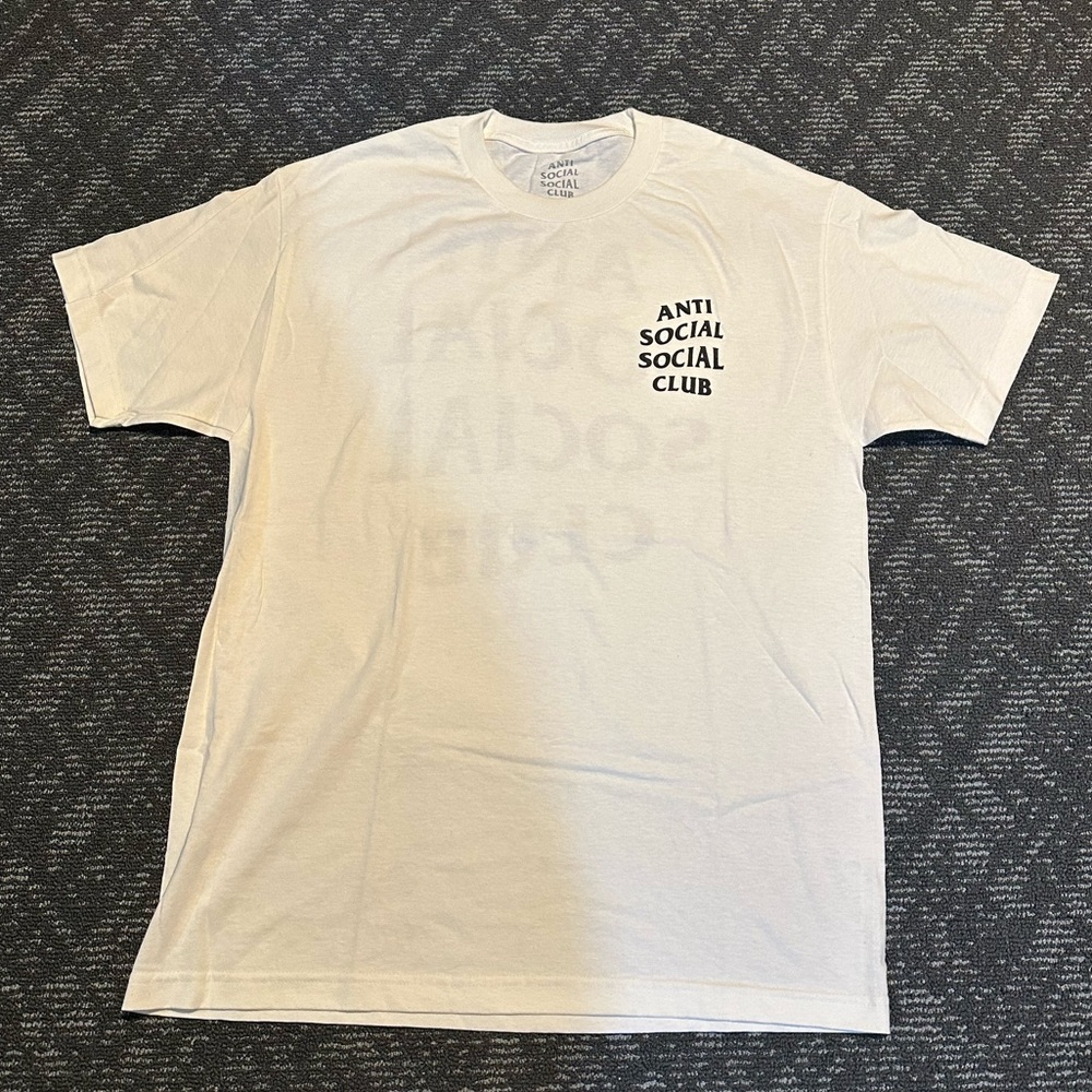 Anti social social club white tshirt size large men’s